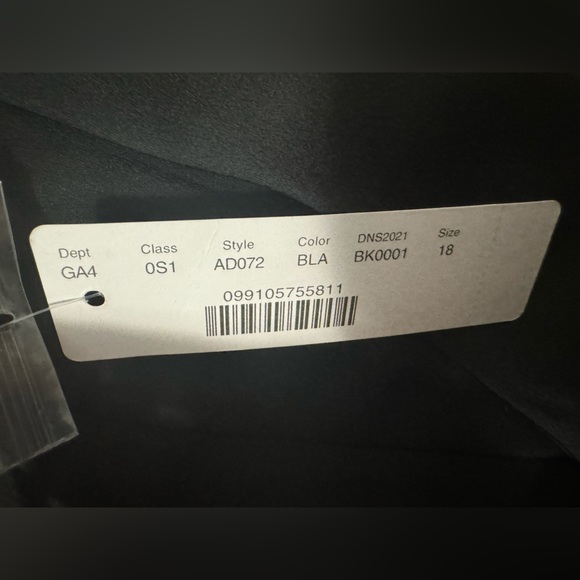 J Crew Black Classy A Line Button Front Dress, NWT, size 18 - Picture 5 of 6